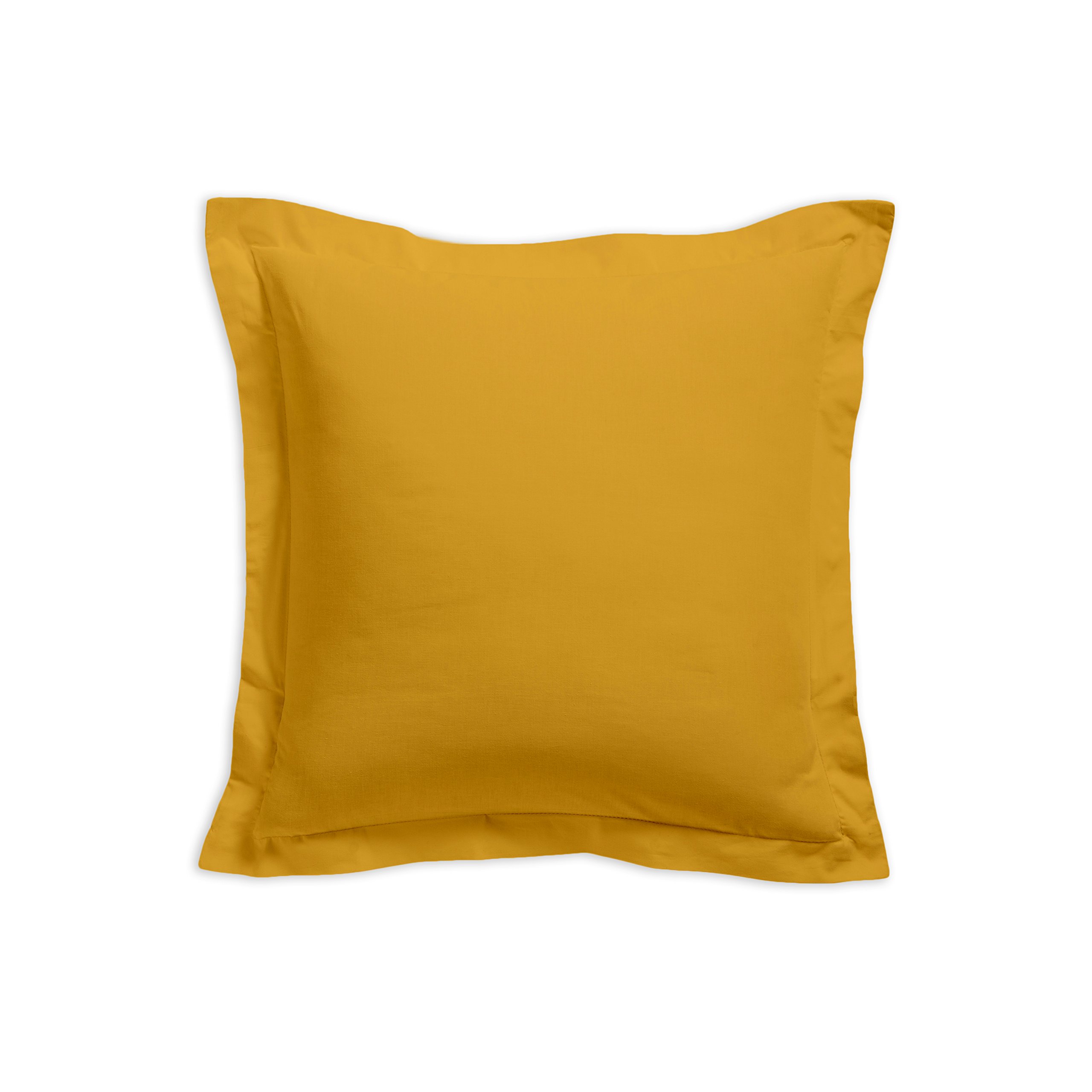 Federa rettangolare garza di cotone (L70 cm) Gaïa Giallo zafferano