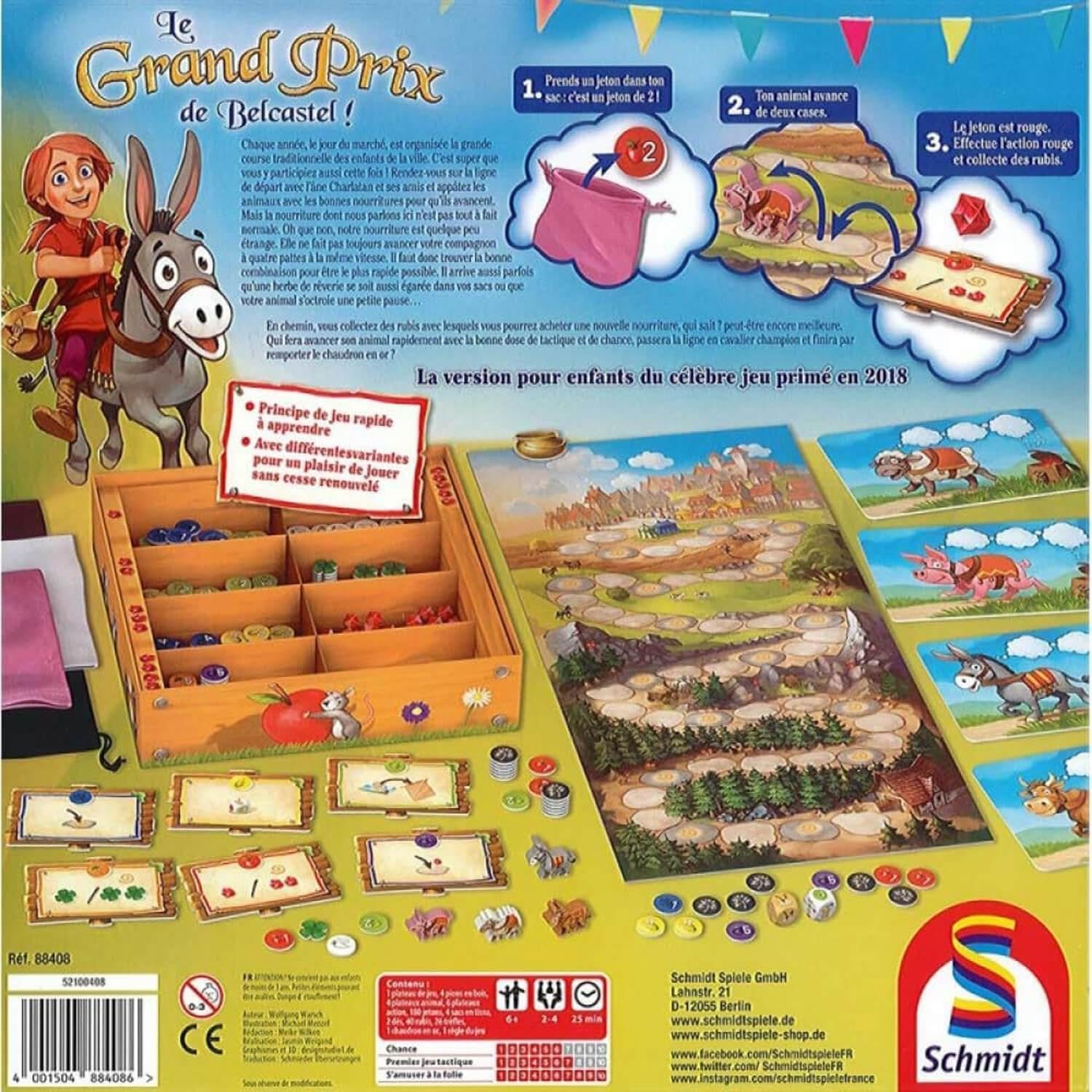 Schmidt Spiele 88408 Grand Prix de Belcastel, gra dla dzieci, wersja francuska