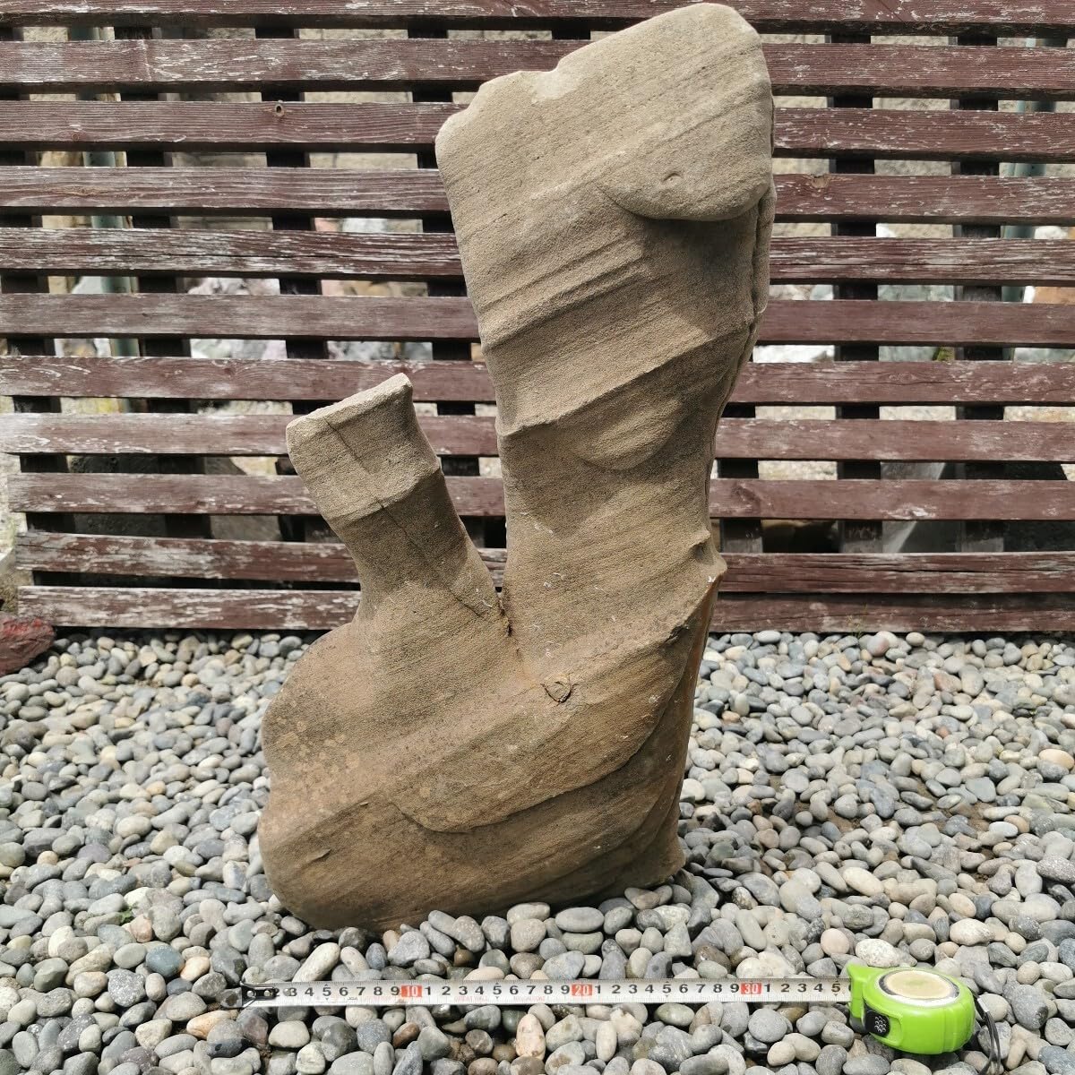 抹香石 滝石 庭石  横36×高30(cm) 35kg  自然石 置物 抹香石 滝石 庭石 横36×高30(cm) 35kg 自然石 置物 【公式通販】