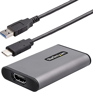 StarTech.com USB 3.0 HDMI Video Capture Device, 4K 30Hz Video Capture Adapter/External USB Capture Card, UVC, Live Stream, Screen Recorder, Works w/USB-A, USB-C, TB3 - Windows/Mac (4K30-HDMI-CAPTURE)