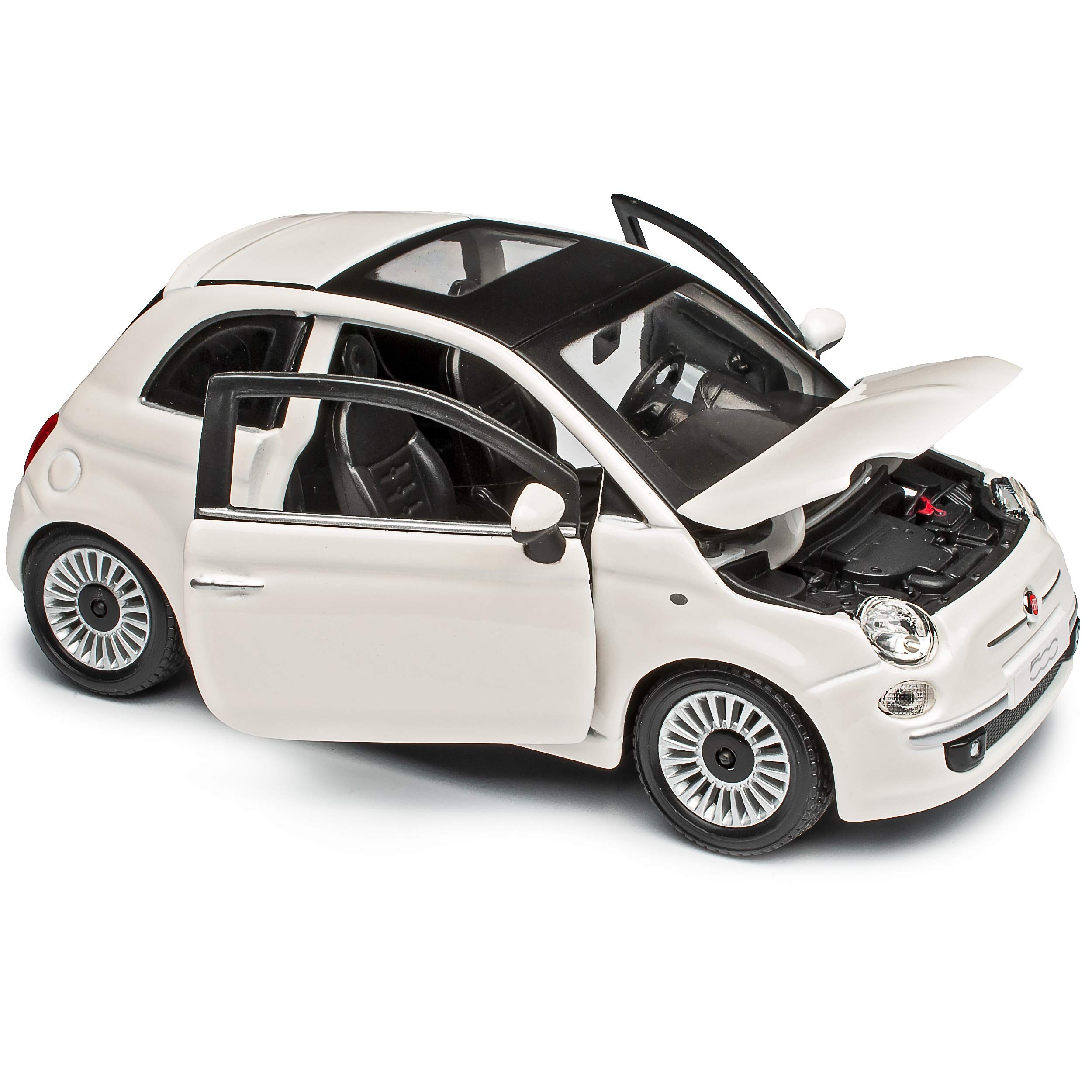 Burago FIAT 500 E Coupe Modellauto 1:24 - Weißes Sammlerstück