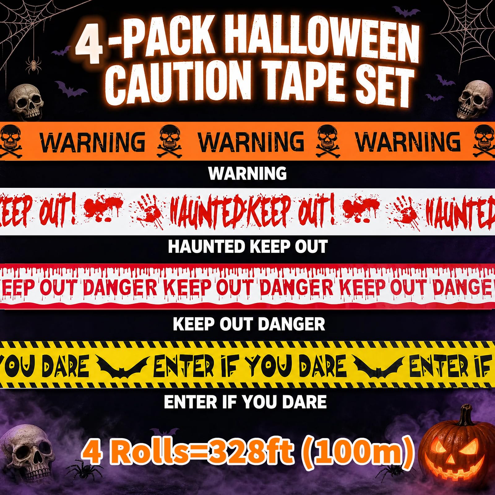 Halloween Caution Tape - Spooky Decorations -3