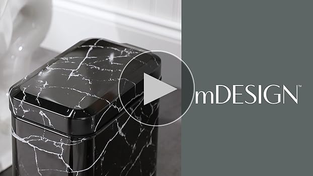 Amazon.com: mDesign Rectangular Step-Open Wastebasket Trash