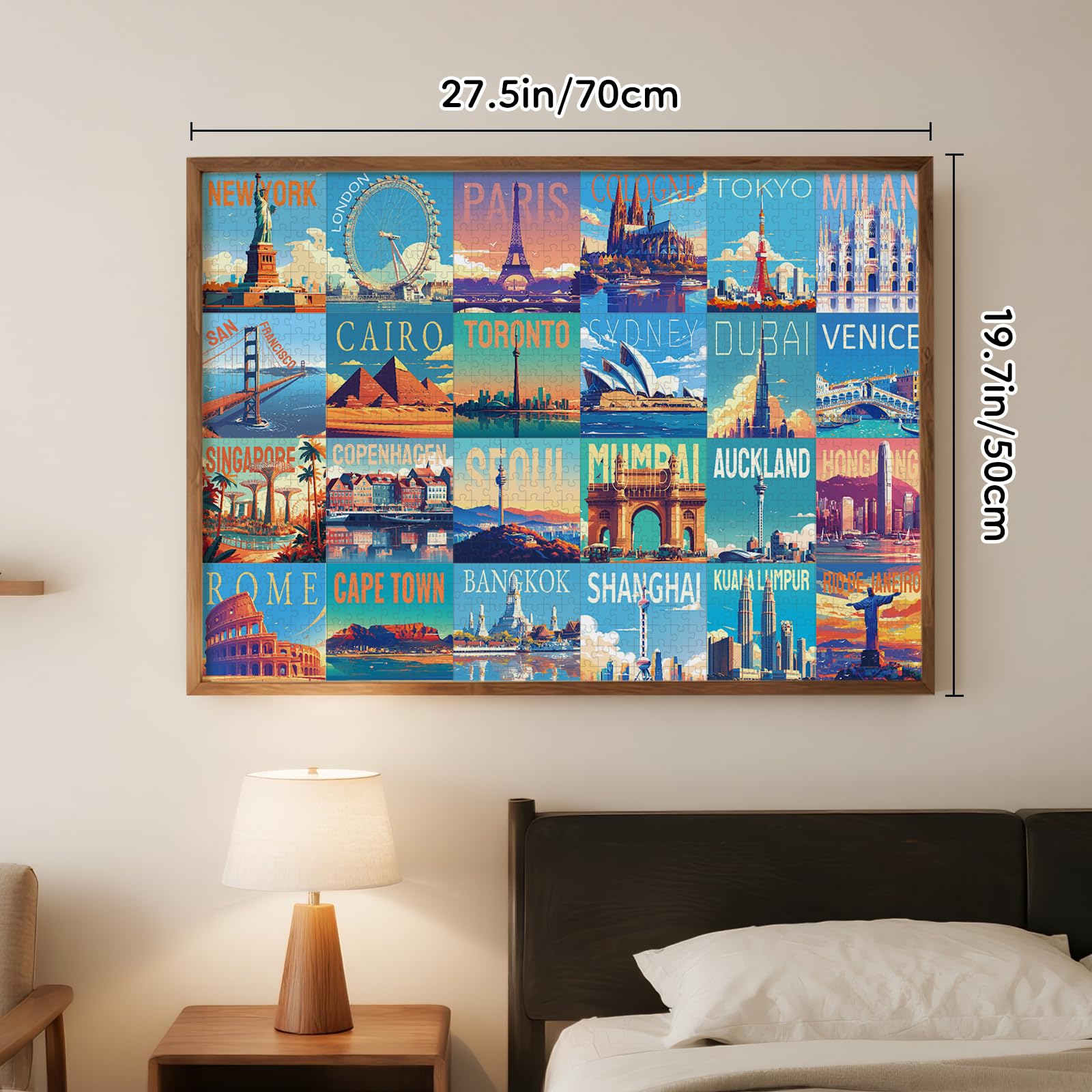 rokt&razo, Global City Tour, 24 Mini Pack Jigsaw Puzzles, 1000 Pieces Daily Challenge Pack with Reference Poster - Image 2