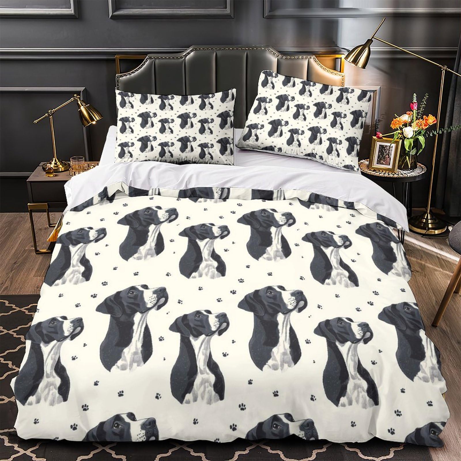 Parure de Lit Crâne Gothique pour Chambre Forêt Sombre