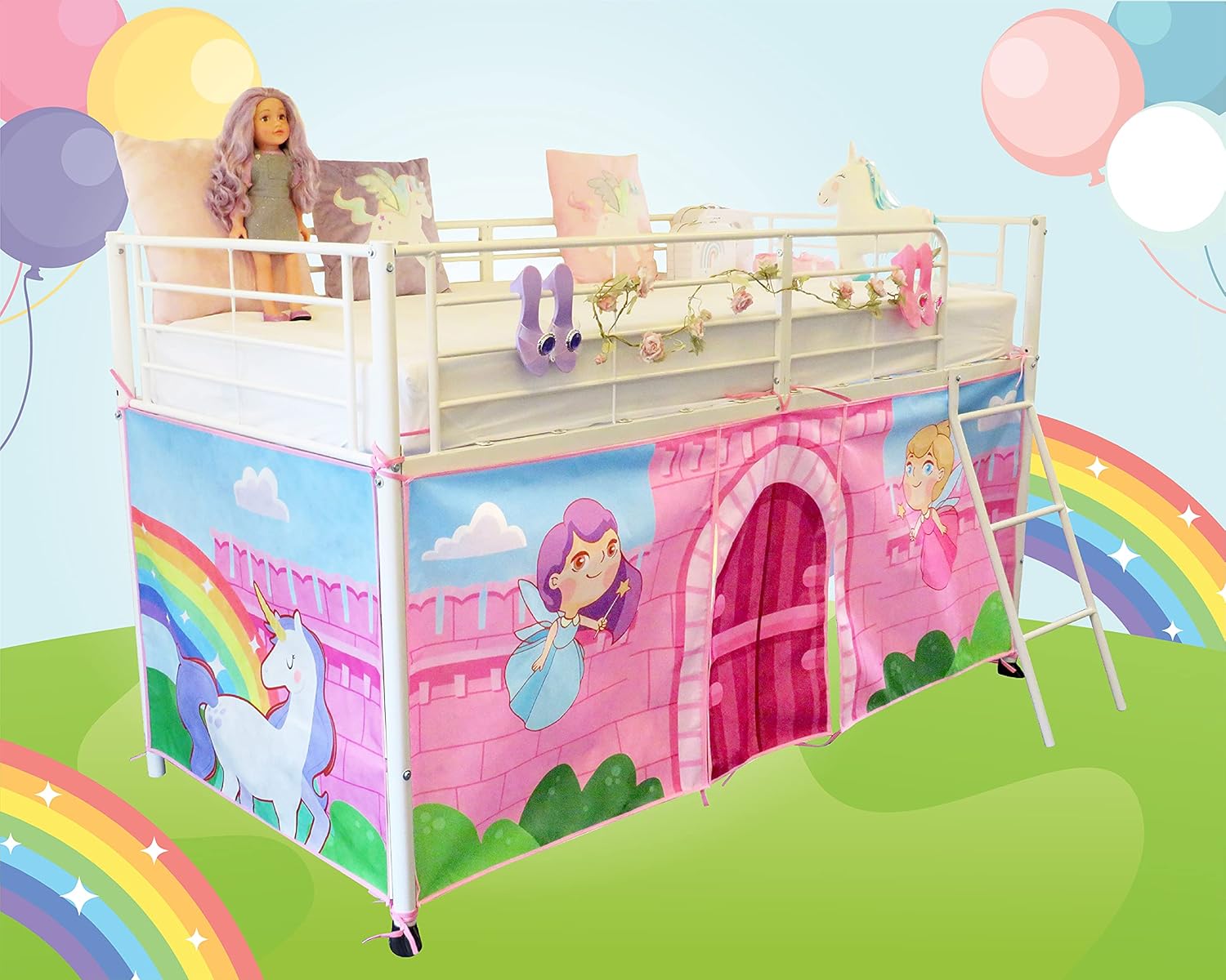 Unicorn Pink Tent For Midsleeper Cabin Bunk Bed atelieryuwa.ciao.jp