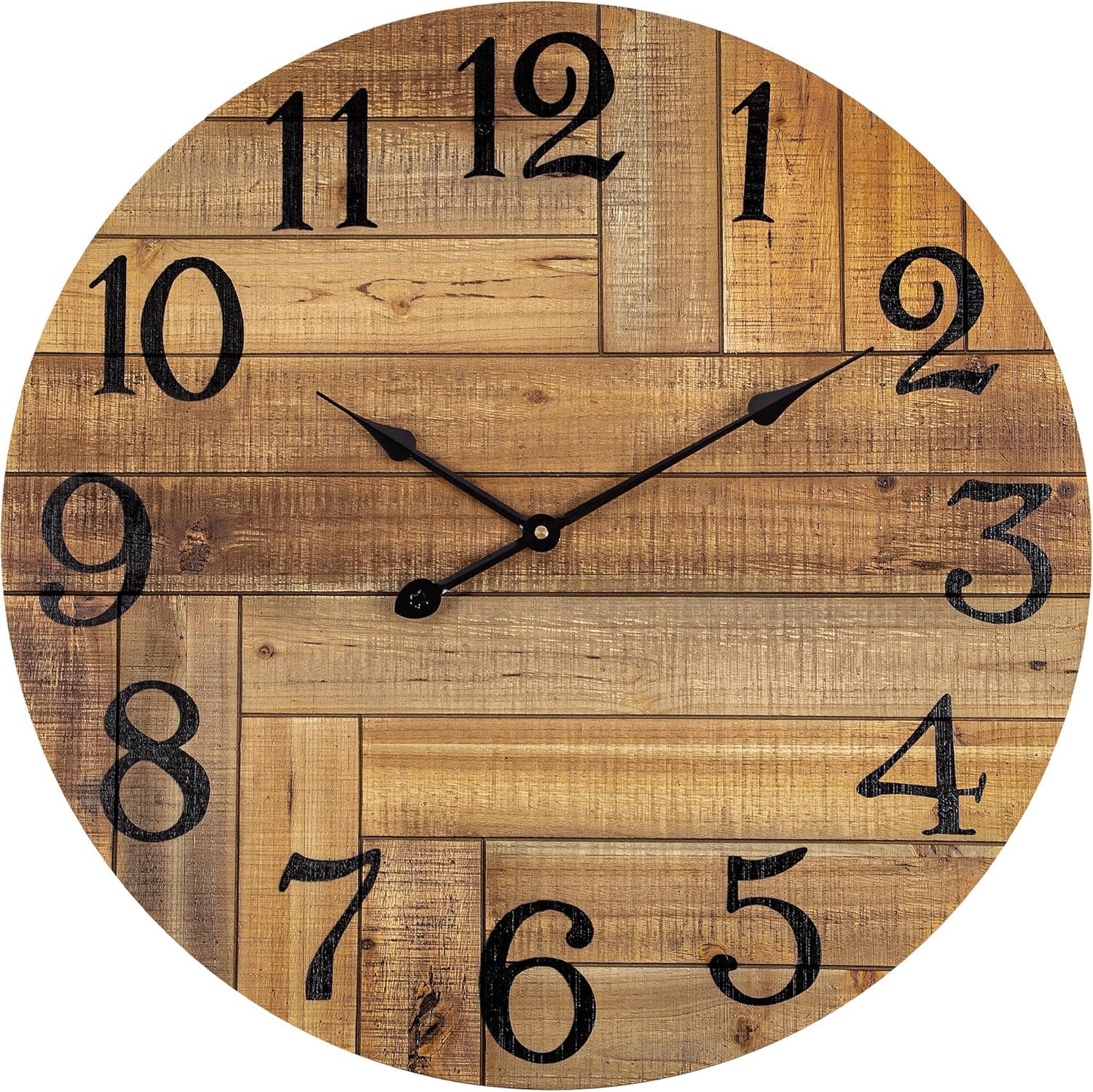 Exquisite Wooden Wall Clocks, Artificial Wall Clocks, Suitable for Decoration in Living Rooms and Bedrooms Suitable for Living Room, Office and Home Decorati(Vertical Wood)