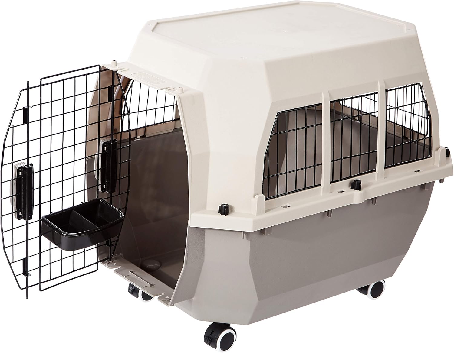 Amazon Basics Pet Carrier Kennel With Metal Wire Ventilation, 71 cm