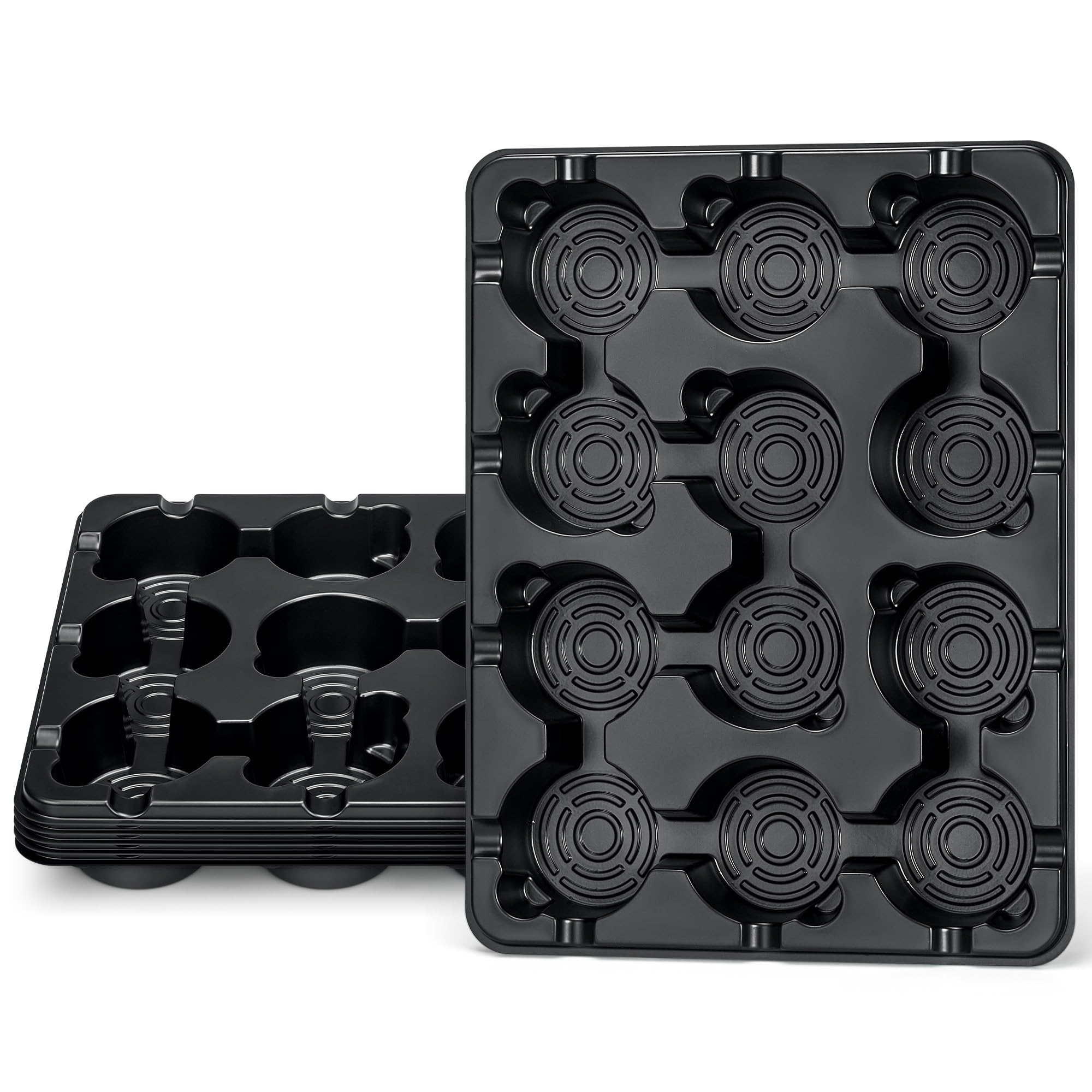 homenote 5 Pack Reusable 12 Cell Seed Starter Trays for 4 Inch Nursery Pots