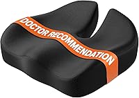 CJACSOC Extra Large Memory Foam Seat Cushion - Ergonomic U-Shaped Design for Sciatica, Tailbone & Back Pain Relief, Office Chair Pad for Long Sitting