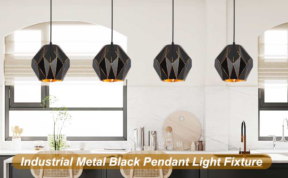 3個】KSIHIMA PENDANT LIGHT GEM-6961 Black 【公式通販】