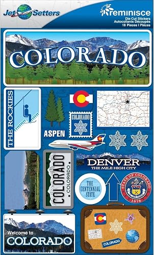Jet Setters Dimensional Stickers-Colorado