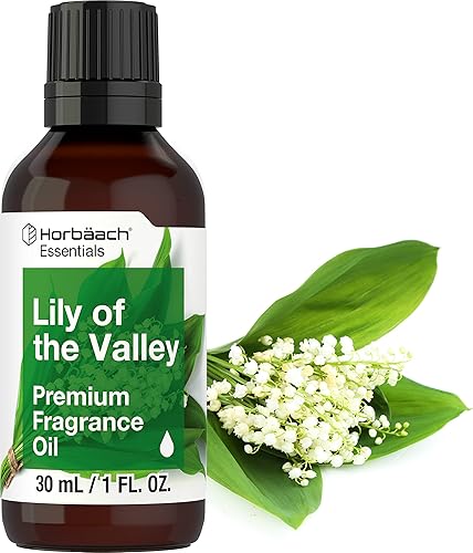Horbäach Aceite de fragancia Lily of The Valley 1 onza líquida (1.0 fl oz) Grado premium para difusores, fabricación de velas y jabón, proyectos