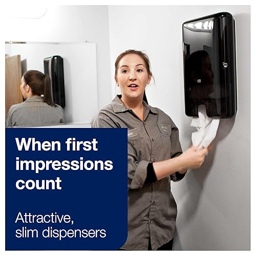 Miniatura 4 de Tork Xpress - Dispensador de toallas de papel multipliegue, negro, H2, dispensador uno a la vez, rango de elevación, 552028