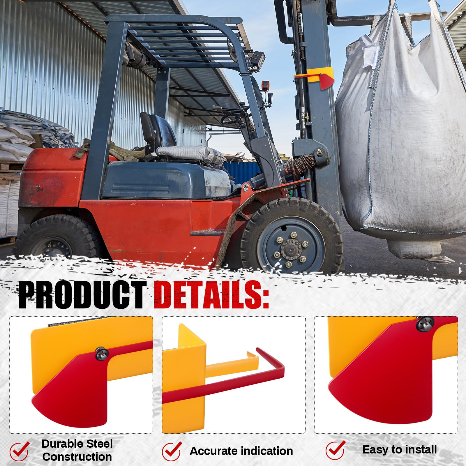 Forklift Fork Level Indicator - Steel Mast Attachment -4