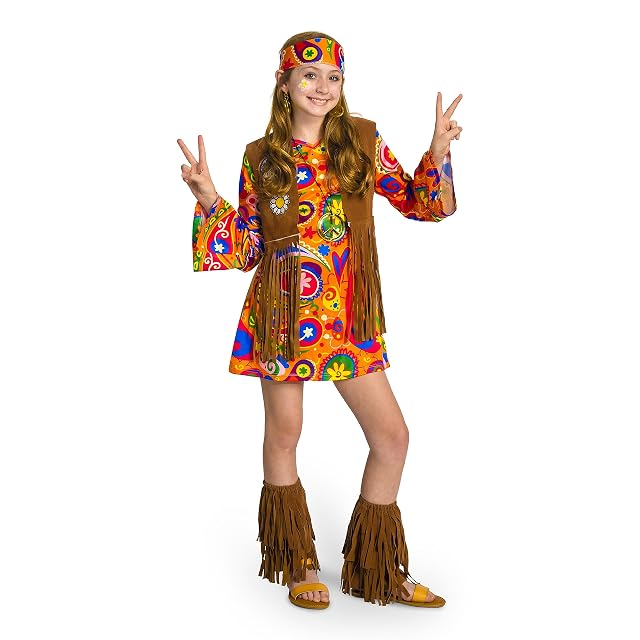 Spooktacular Creations Disfraces de Hippie para Niñas