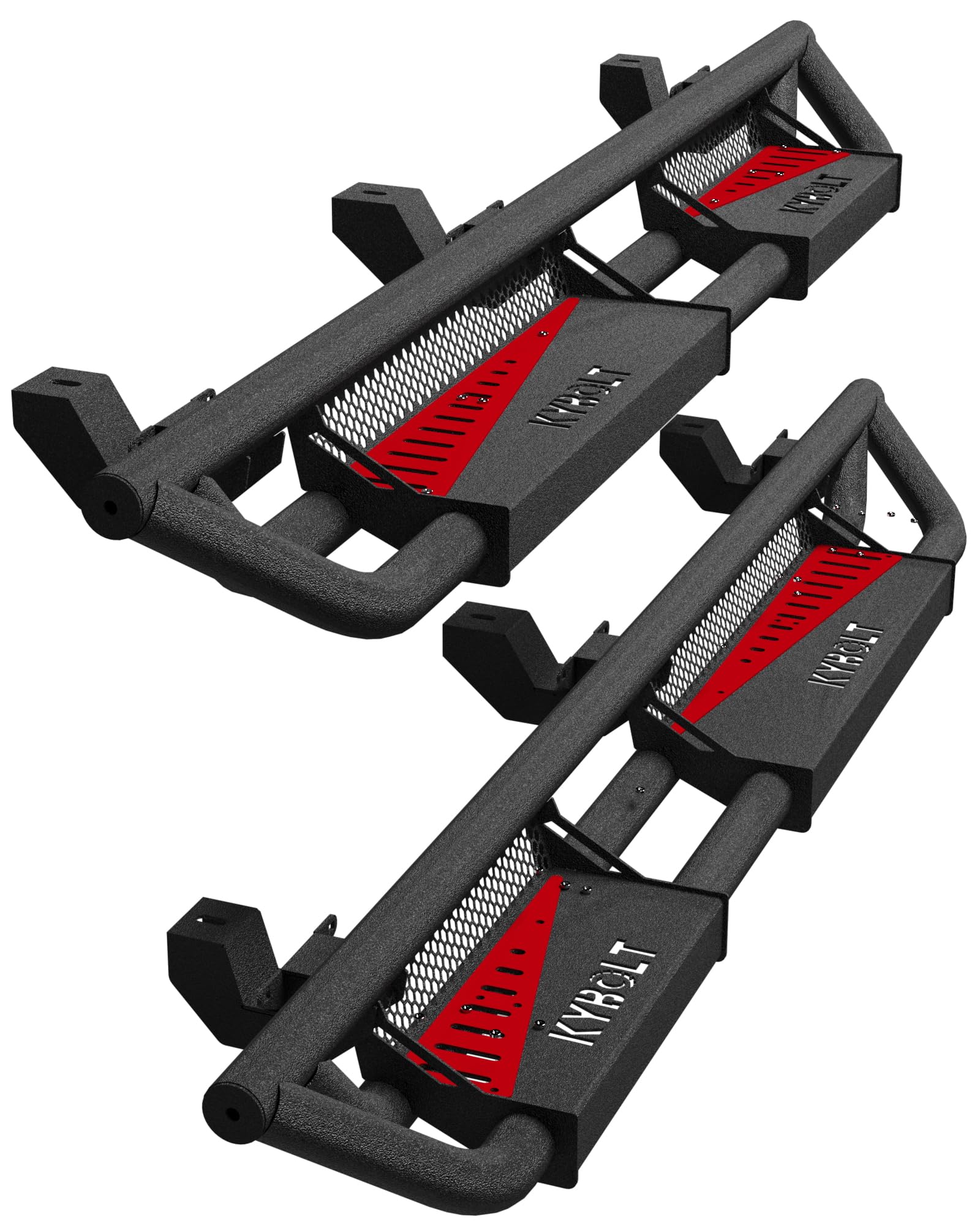 KYBOLT Running Boards Compatible with 2018-2024 Jeep Wrangler JL 4 Doors, Rocker Bars for Jeep Wrangler JL 2018 2019 2020 2021 2022 2023 2024,6 inch Steel Side Steps Nerf Bars for Jeep JL