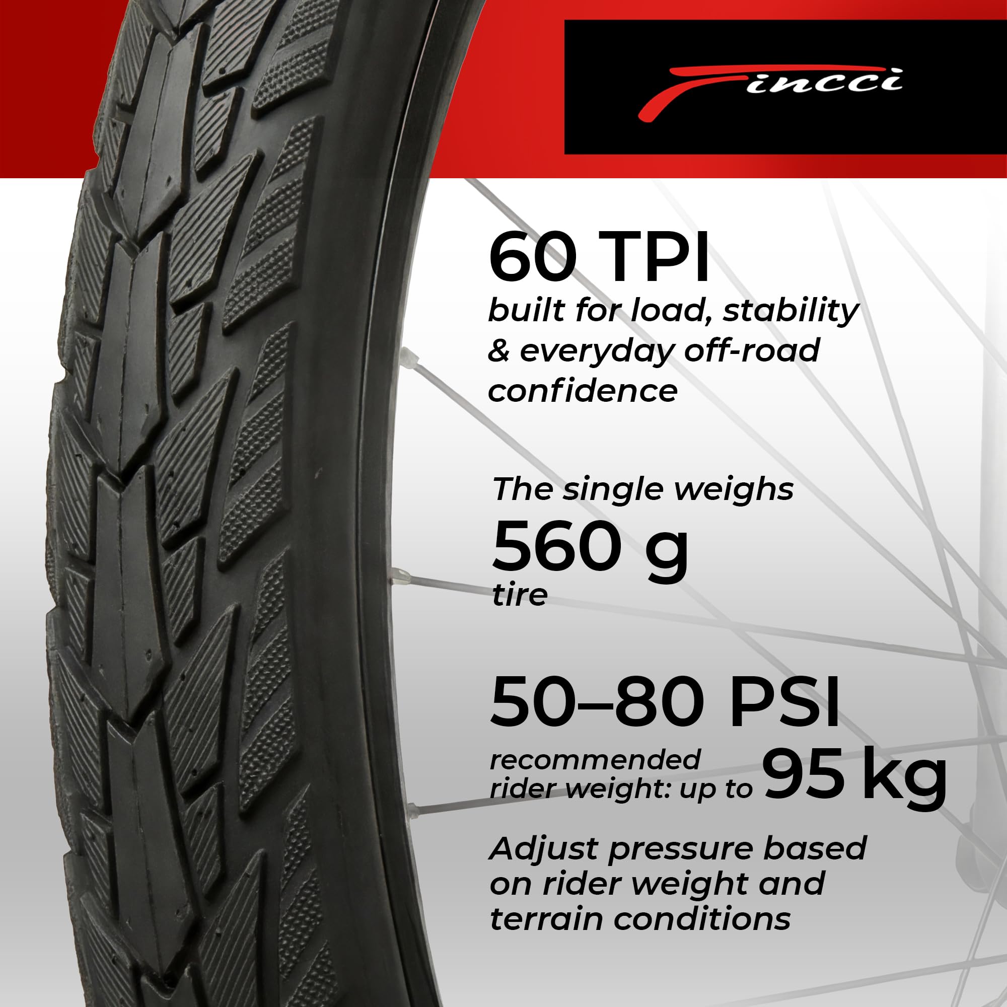 Fincci Gravel Pneus 700 x 40c - Paire Pliable Tire 28 x 1.6 Pouces avec Protection Anti Crevaison 1mm, 42-622 60 TPI pour Électrique & Route & de Ville & VTT Velo, Tournée Bicyclette - Pack of 2
