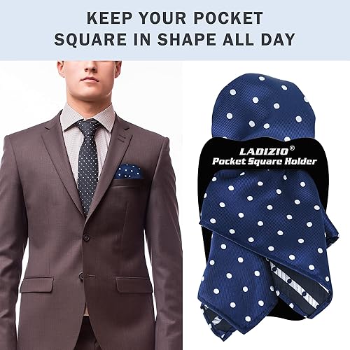 Miniatura 5 de LADIZIO Soporte cuadrado de bolsillo, cuadrados de bolsillo para hombre, accesorios para bufanda cuadrada para hombre, trajes, paquete de 12358