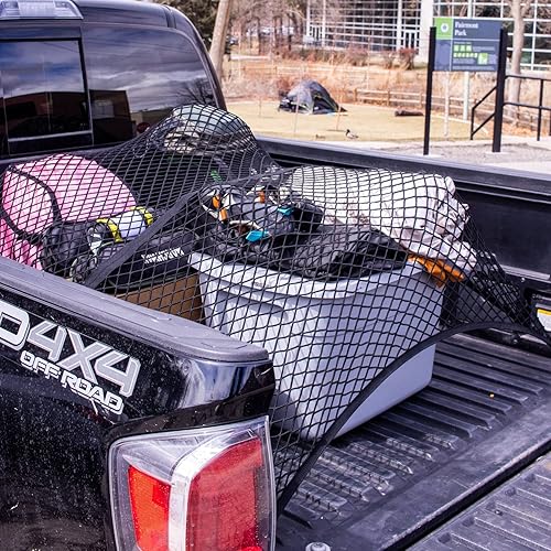 Miniatura 3 de Red de carga altamente elástica, simple organizador de malla de carga para caja de camión, adecuado para cargas ligeras diarias de camiones, 4 x 4