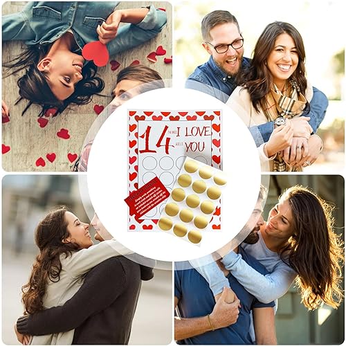 Miniatura 6 de Tarjetas para raspar el día de San Valentín, 14 cosas que amamos de ti, 2 piezas de calendario de Adviento del día de San Valentín, regalo