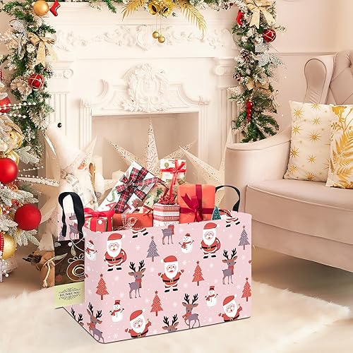 Miniatura 162 de HUNRUNG Cesta rectangular de almacenamiento de lona, bonita cesta organizadora de lona para mascotas, juguetes de niños, libros, ropa, perfecta