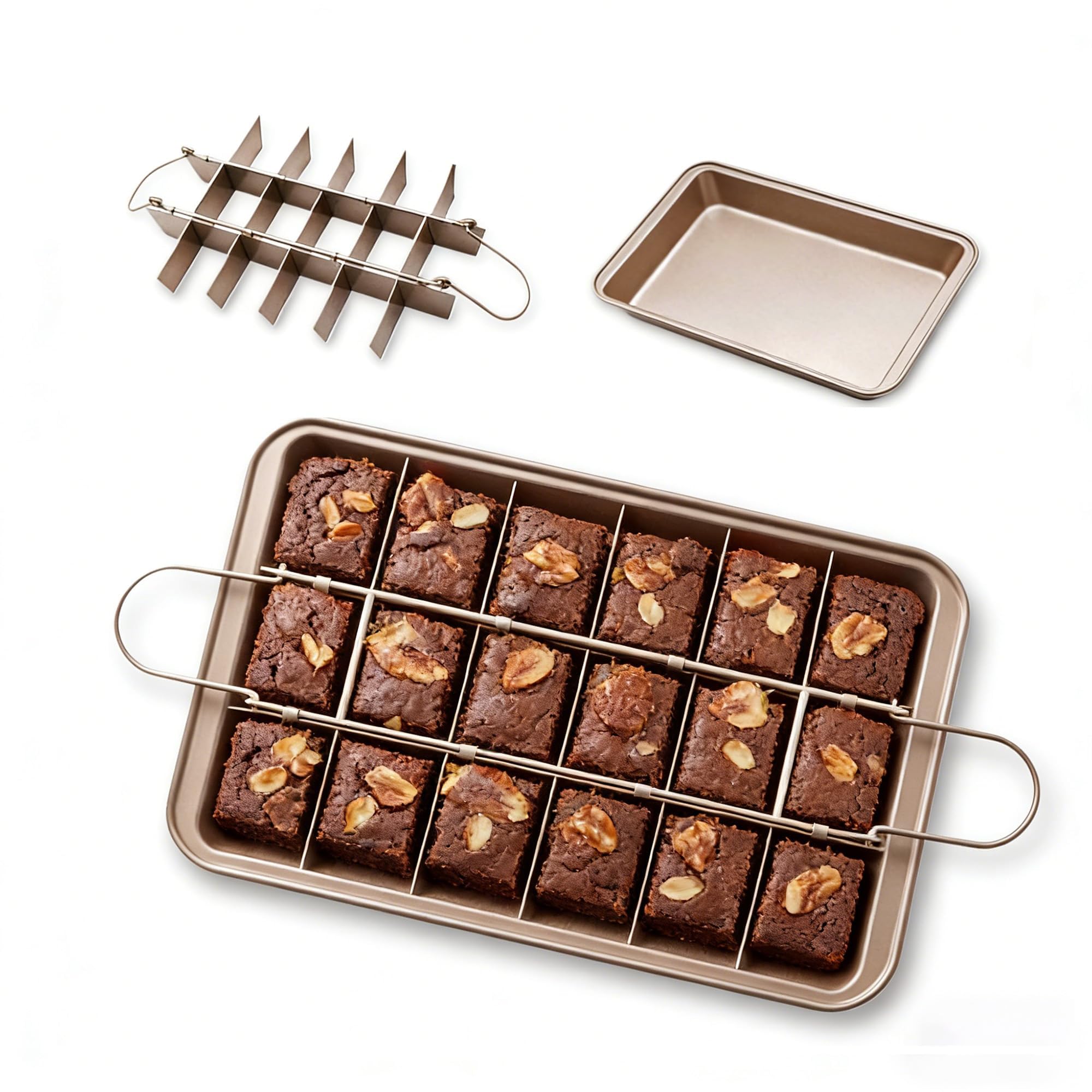 Square Brownie Pan with Dividers JSJMOFA