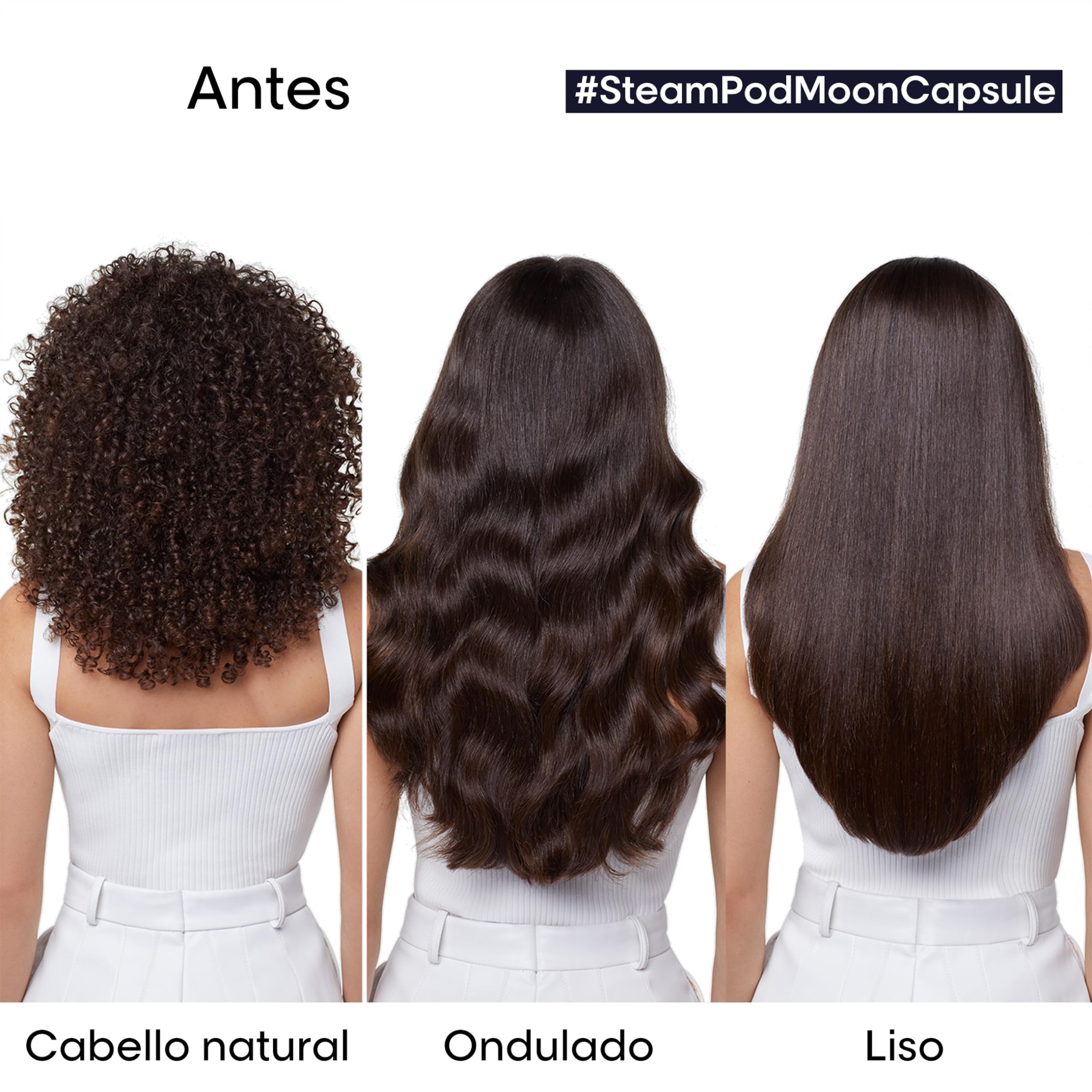 L'Oréal Professionnel SteamPod 4 Moon Capsule, Plancha de Pelo Profesional con Tecnología a Vapor, para cualquier look de liso a rizado, para Todo Tipo de Cabello, Moon Capsule Limited Edition