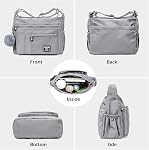 Sac pour femmes en nylon léger imperméable pour femmes RFID Poches Sac à épaule Femmes Voyages