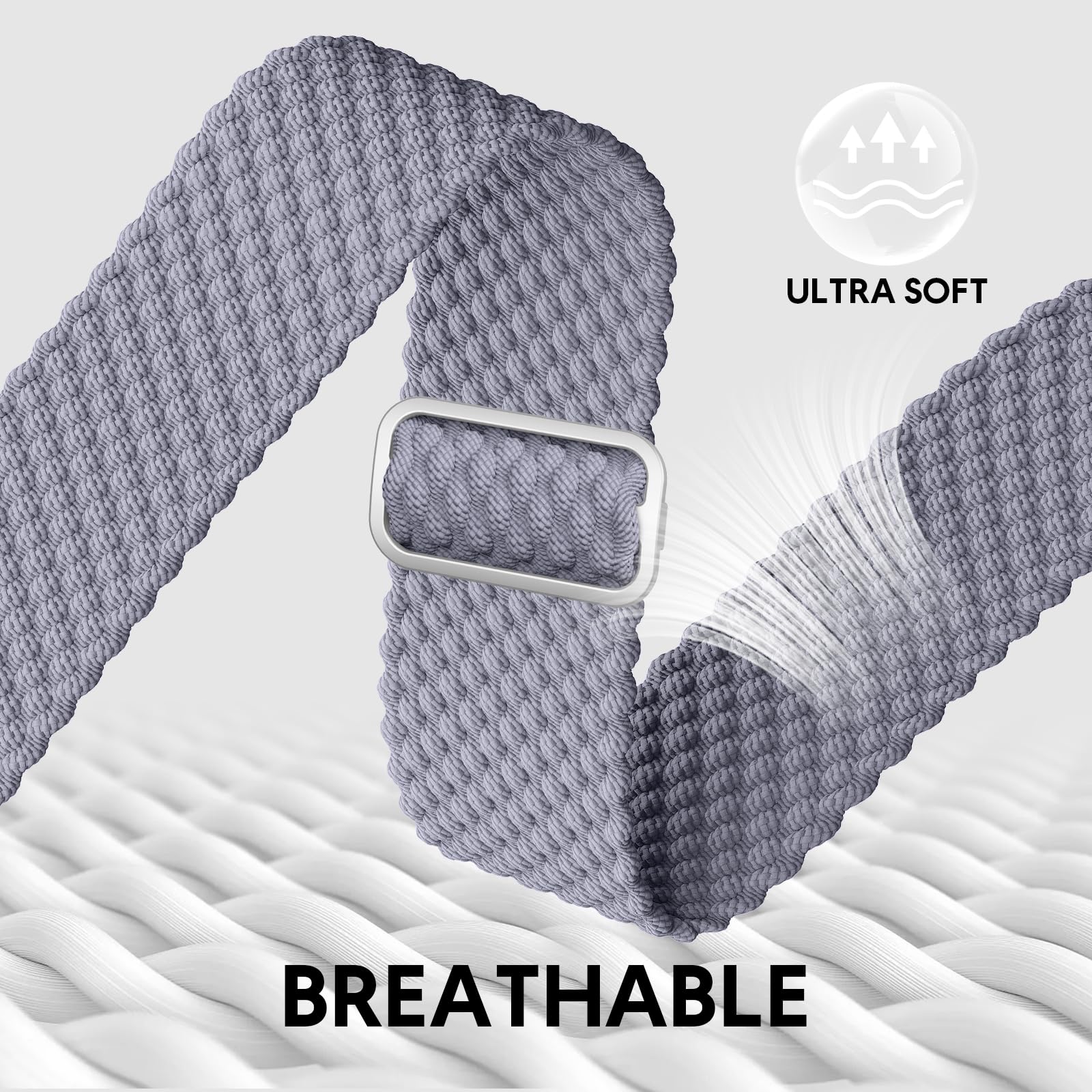 AMSKY Cinturini in Intrecciato Compatibile con Cinturino Apple Watch 40mm 46mm 44 mm 45mm 41mm 42mm 38mm 49mm Donna Uomo, Tessile Cinturino Compatibile con Apple Watch Se Ultra 10 9 8 7 6 5 4 3 2 1