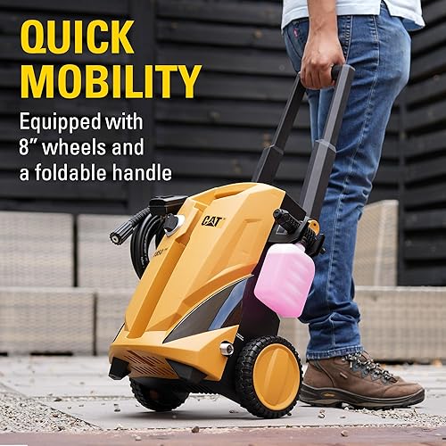 Miniatura 3 de CAT Lavadora a presión eléctrica 1850 PSI 1.4 GPM con manguera de alta presión de 20 pies, pistola de liberación rápida, lanza de boquilla 3 en 1,