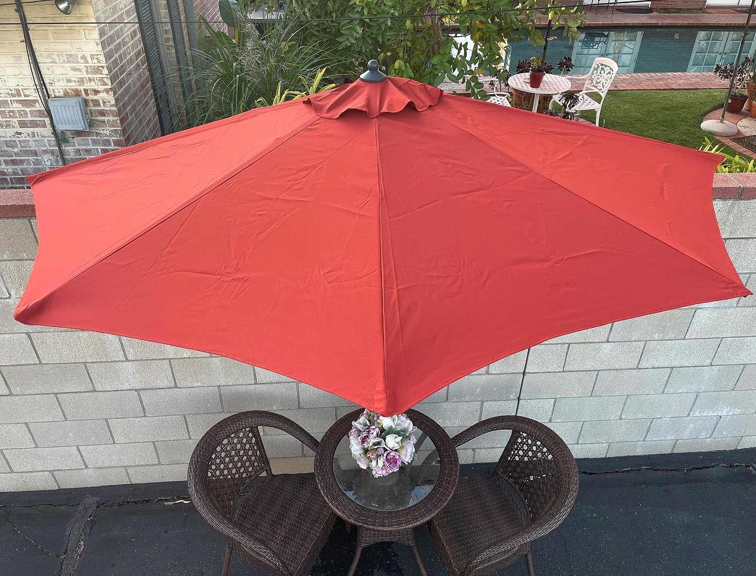 BELLRINO Umbrella Canopy Replacement for 9ft 5 Ribs Half Umbrella, Replacement Canopy ONLY
