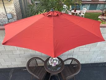 BELLRINO Umbrella Canopy Replacement for 9ft 5 Ribs Half Umbrella, Replacement Canopy ONLY