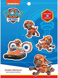 Paw Patrol Zuma Decals - Set of 3 Vinyl Stickers for Kids and Adults - Vinyl Decals for Laptop, Tumbler, Water Bottle, Vehicles - Nickelodeon Stickers