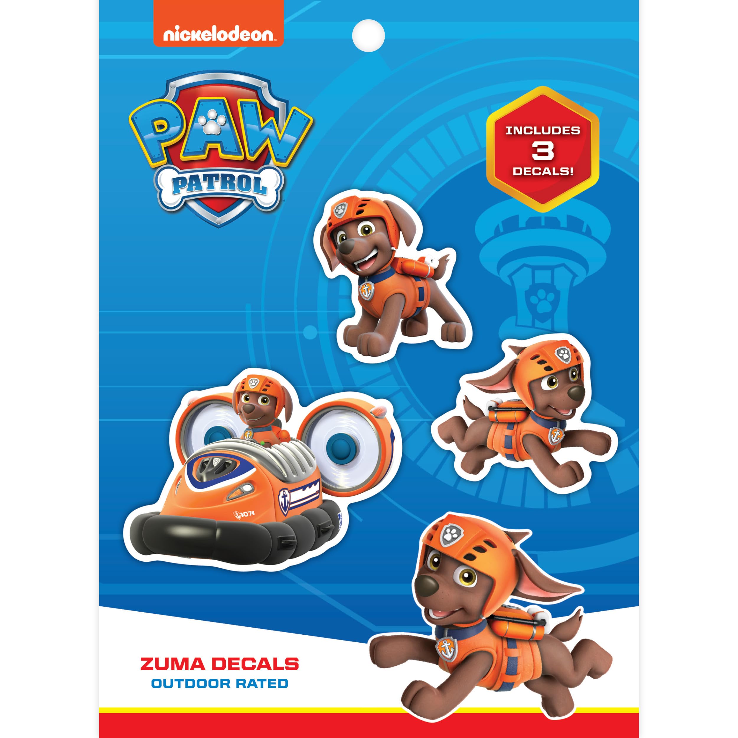 Paw Patrol Zuma Decals - Set of 3 Vinyl Stickers for Kids and Adults - Vinyl Decals for Laptop, Tumbler, Water Bottle, Vehicles - Nickelodeon Stickers