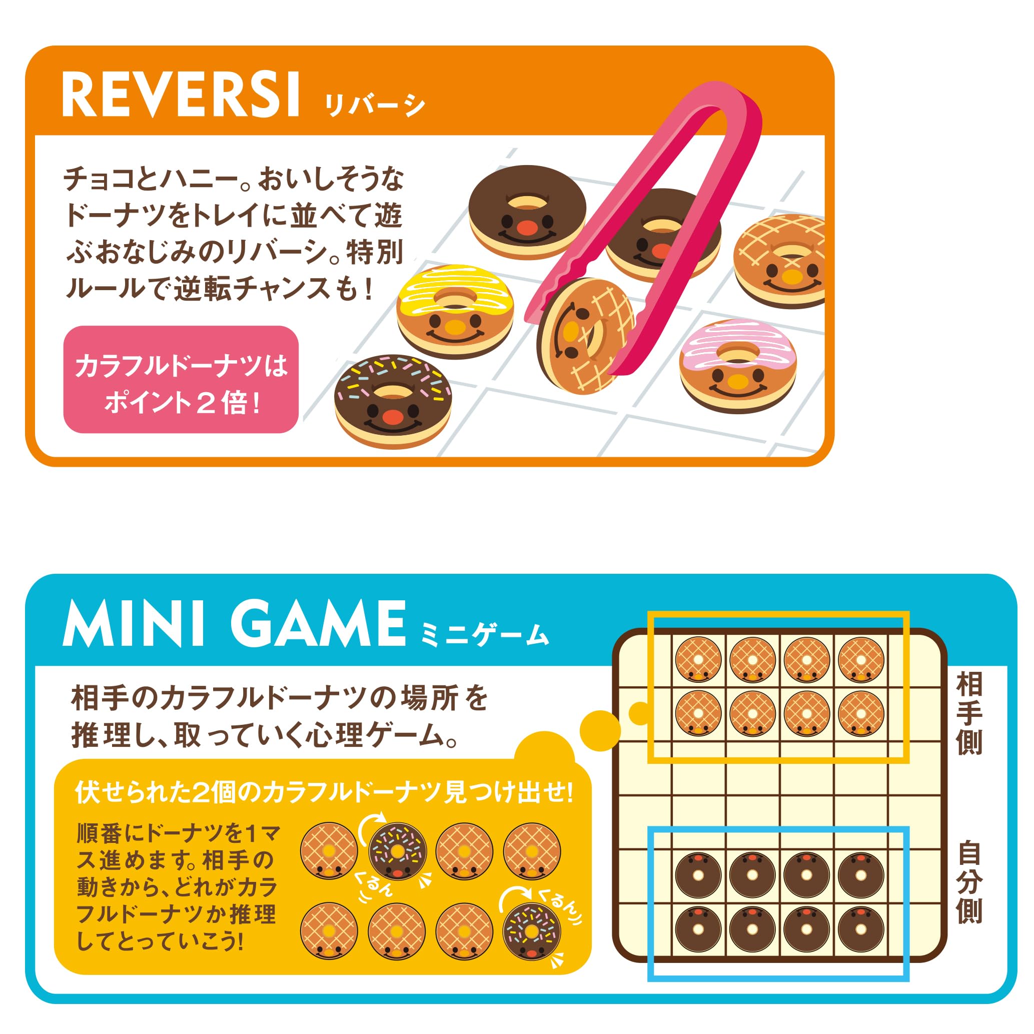 ウォーターゲーム　ドーナツ Amazon.co.jp: アイアップ アンドーナツ リバーシ＋ミニゲーム : おもちゃ