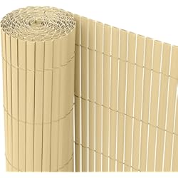 Revestimiento Pared Terraza Ribelli® Estera de PVC para protección Visual y de privacidad (90 x 400 cm, bambú)