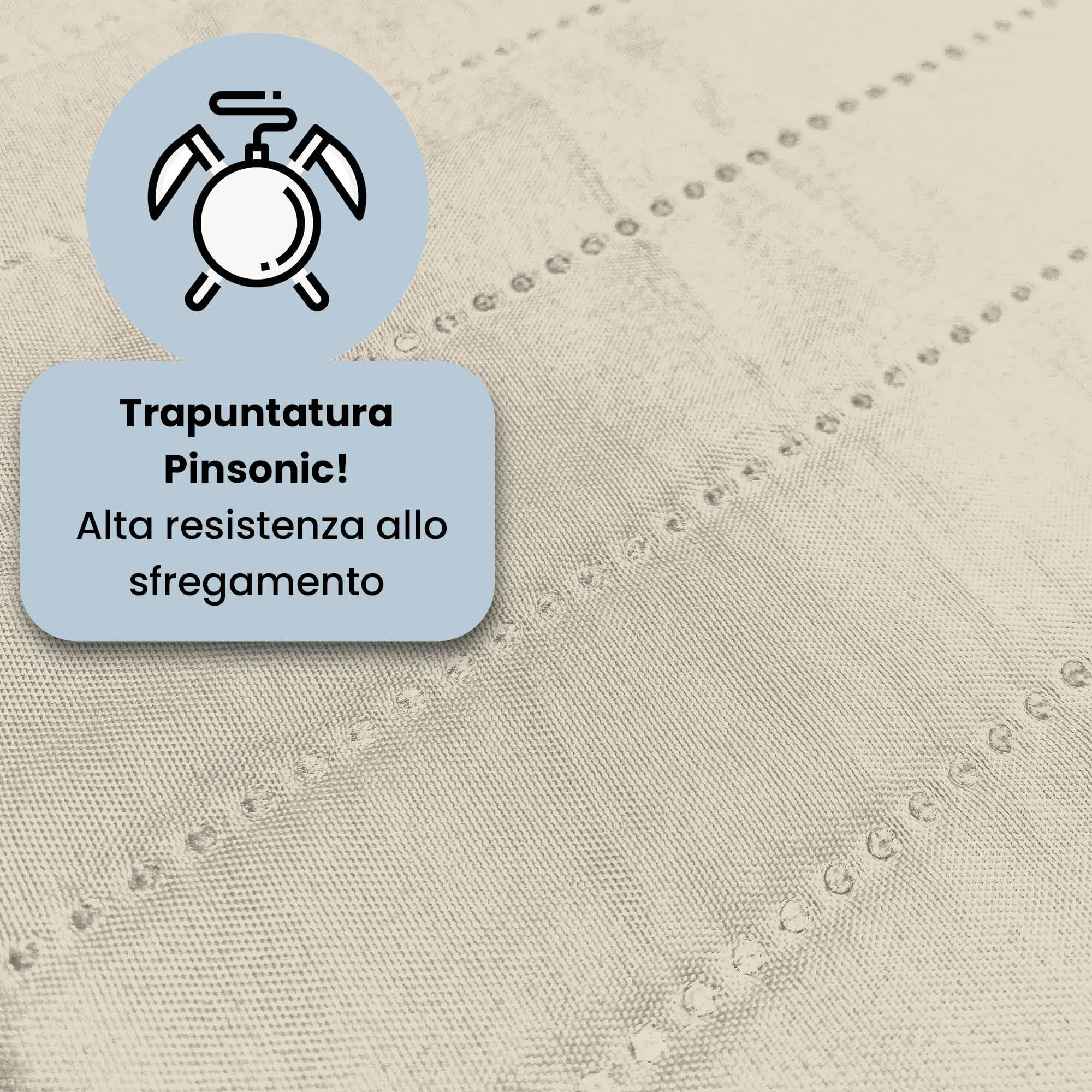 Italian Bed Linen Copridivano Trendy con penisola Reversibile, Misura Seduta 290 cm, Microfibra Soft Touch Mano Pesca, Ideale per Chi ha Animali Domestici, Protezione Totale, Panna