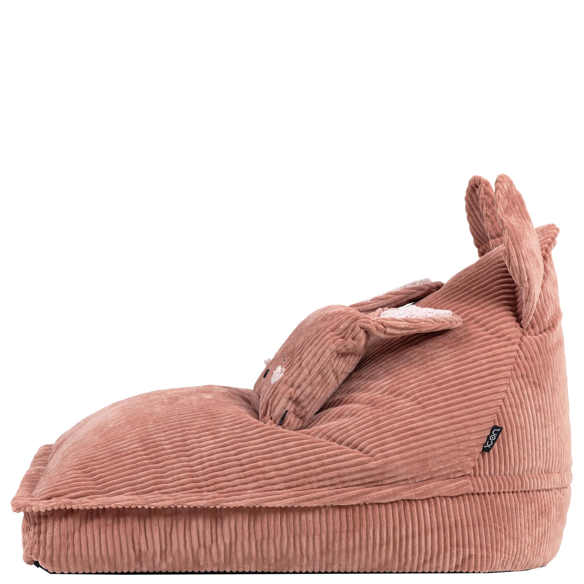 Icon Robyn Lapin Pouf Enfant, Fauteuil Velours Côtelé, Pouf Poire avec Remplissage, Chaise Enfant, Fauteuil Chambre, Meuble Chambre, Meuble Salon, Rose