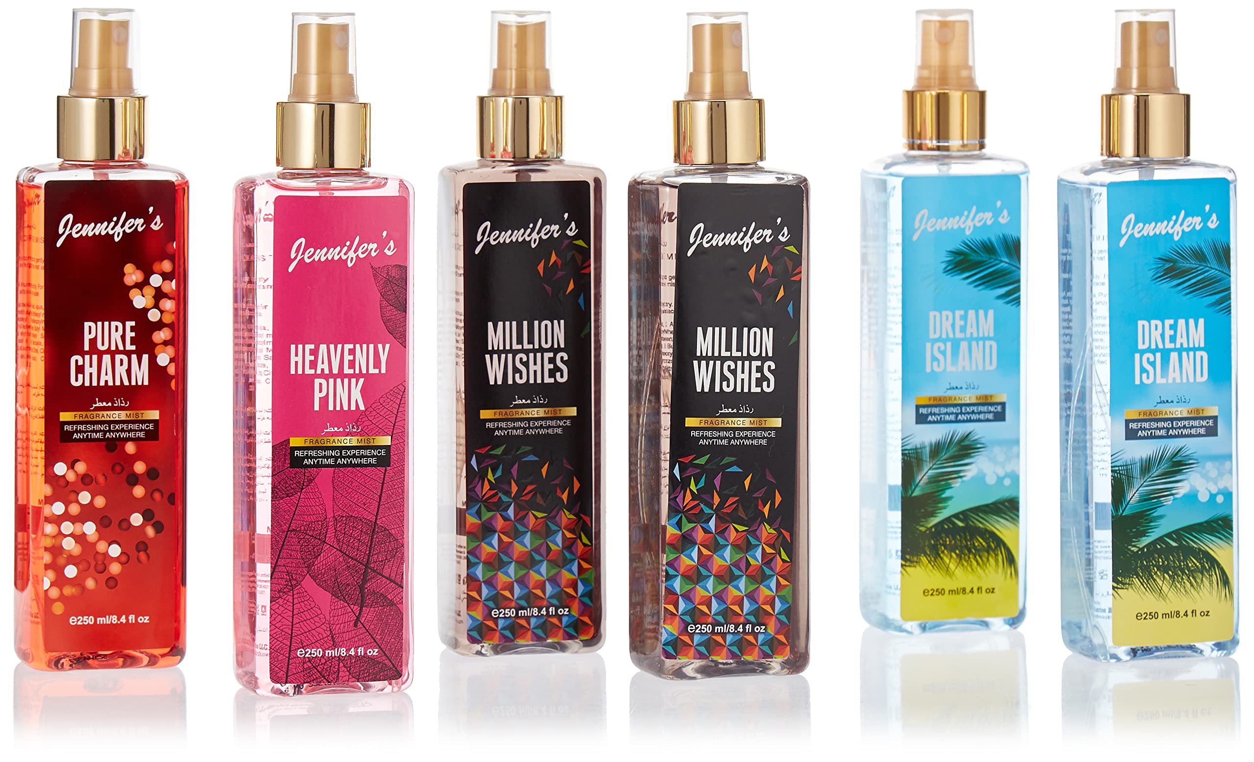 Jennifer'sFragrance Mist Set, Pack Of 6 Assorted