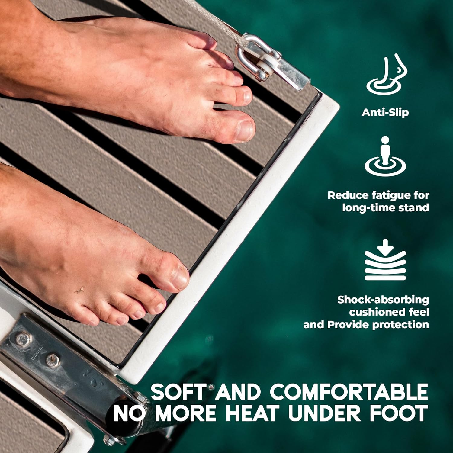 FOCEAN Boat Flooring EVA Foam Boat Decking, Self-Adhesive Non-Slip Marine Carpet for Jon Bass Pontoon Boats Motorboat RV Yacht Kayak Surfboard Floor