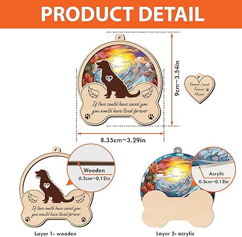 Miniatura 2 de V VIBEPY Adorno de Border Collie impreso, adorno de Navidad Border Collie, adornos conmemorativos para perros, adornos de 2 capas de 3.5 pulgadas,