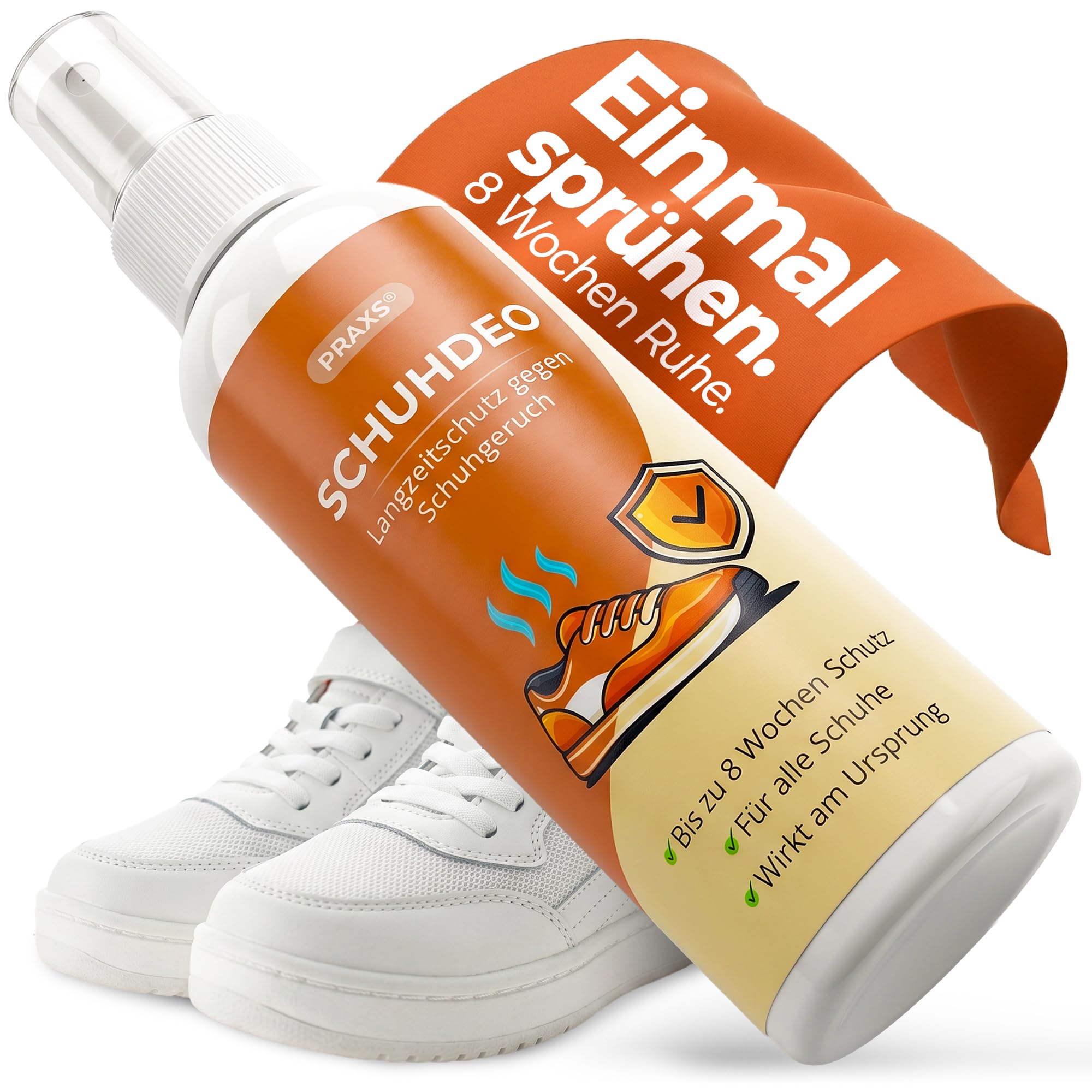 PRAXS® Schuhdeo gegen Schuhgeruch 100 ml, Patentierte-Technologie