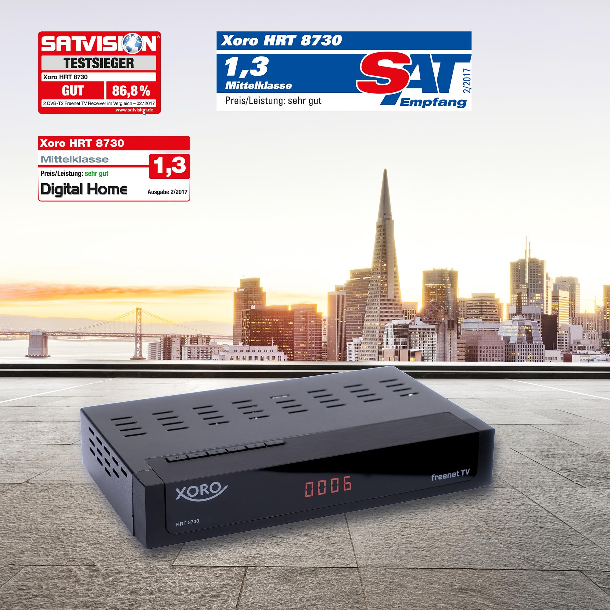 Xoro HRT 8730 DVB-C Kabelreceiver mit USB 2.0 Mediaplayer, PVR Ready, Timeshift, für alle Kabelnetze geeignet, schwarz