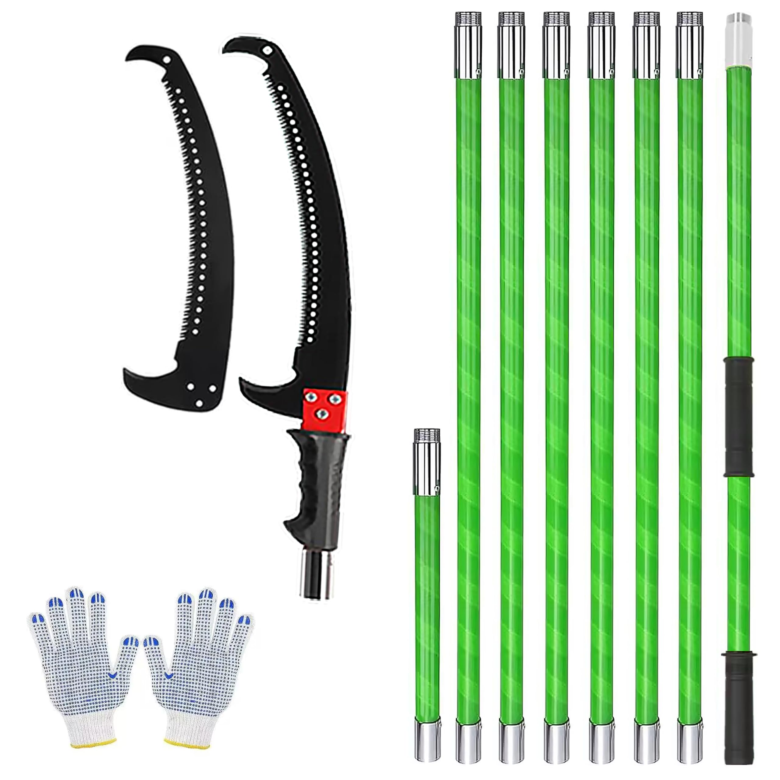 26Ft Pole Saw for Tree Trimming Manual Branch Pruner with Sharp