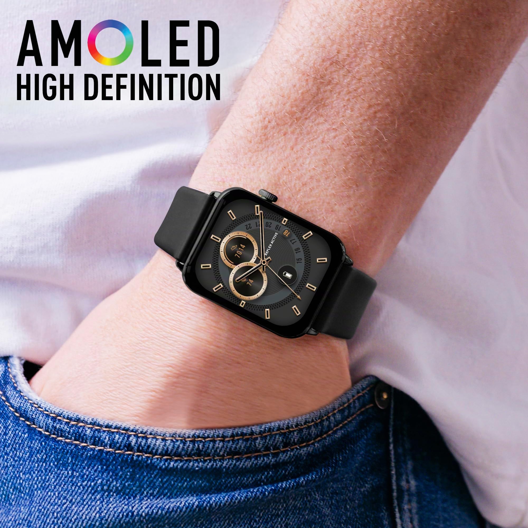 Reflex Active Amoled Series 30 Smartwatch 4,5 cm Always-On Display Schwarz