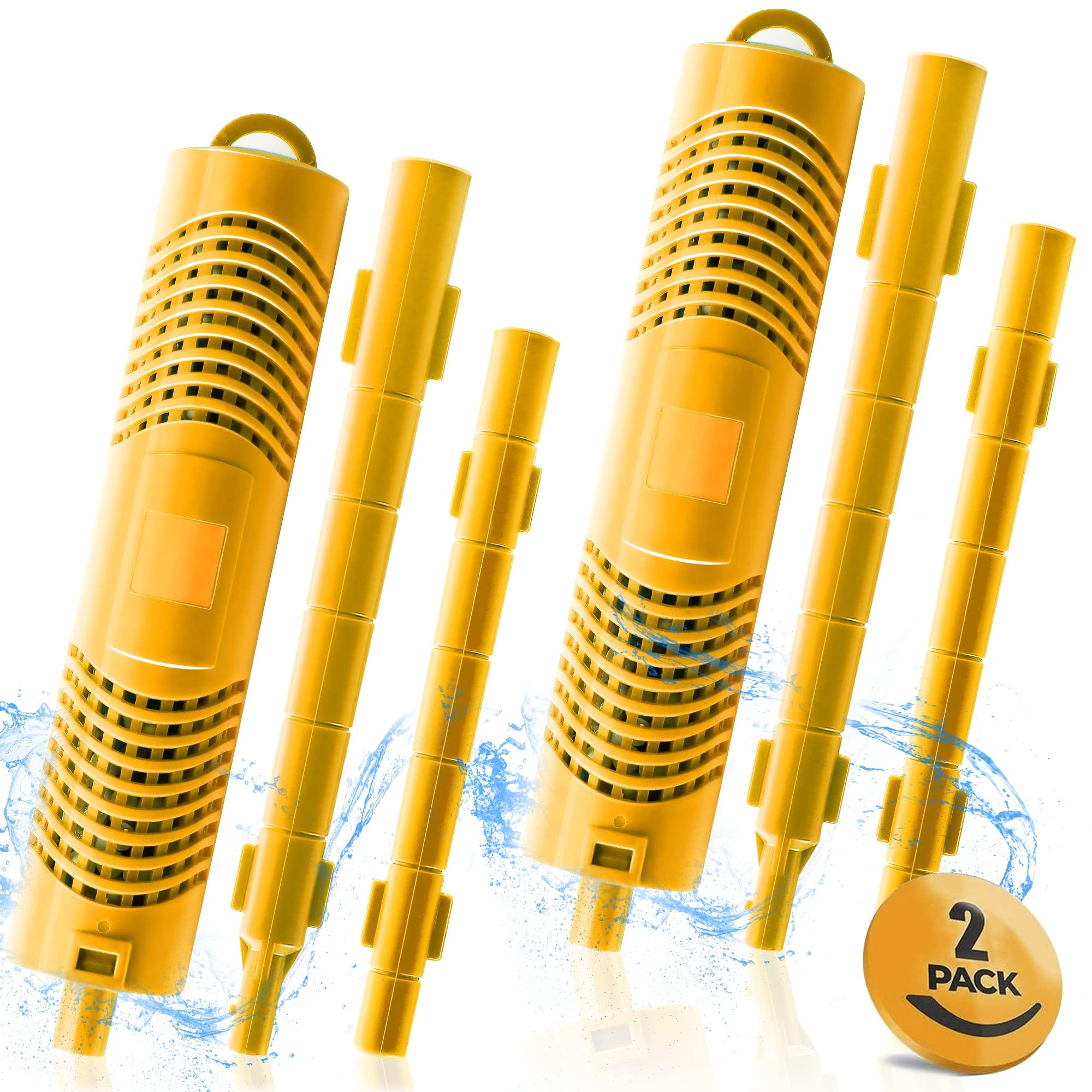 Spa in-Filter Mineral Sticks Parts for Hot Tub Filter Cartridge, Last for 4 Months, Yellow, 2PCS