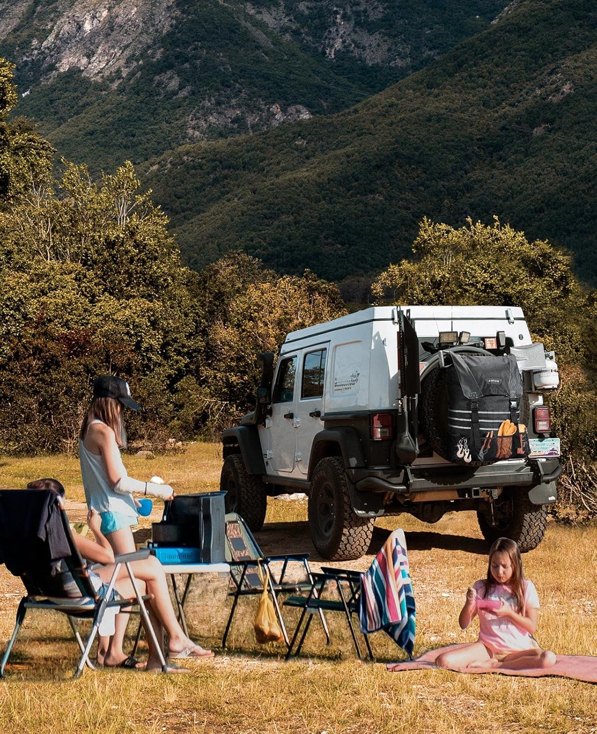 Spare Tire Trash Bag, JoyTutus Upgraded Fits 40" Tire 31 Gallons Overland Series Larger Capacity Cargo Spare Tire Storage Bag for 4x4 Off-Road Camping Recovery Gear Firewood for Wrangler JK JKU JL : Automotive