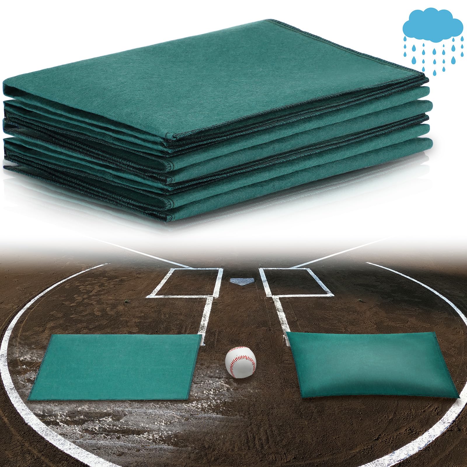 Nuanchu Puddle Sponge for Baseball Fields 16" x 24" Water Bag Training Baseball Sports Field Water Barriers for Flooding to Remove Puddles from Wet