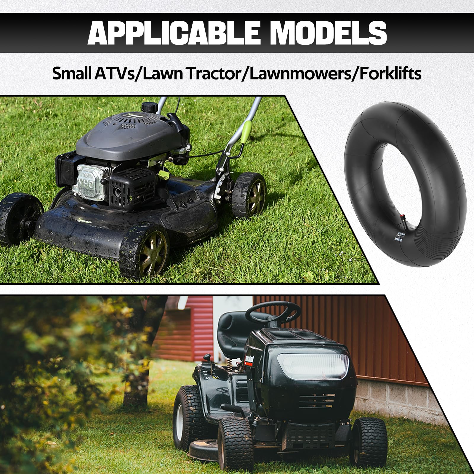 1PZ MU2-V6B Cámara de aire 16x6.50-8 16x7.50-8 con vástago de válvula recta para ATV
